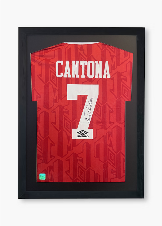 Eric Cantona Signed Manchester United 1992/94 Framed Home Shirt with COA