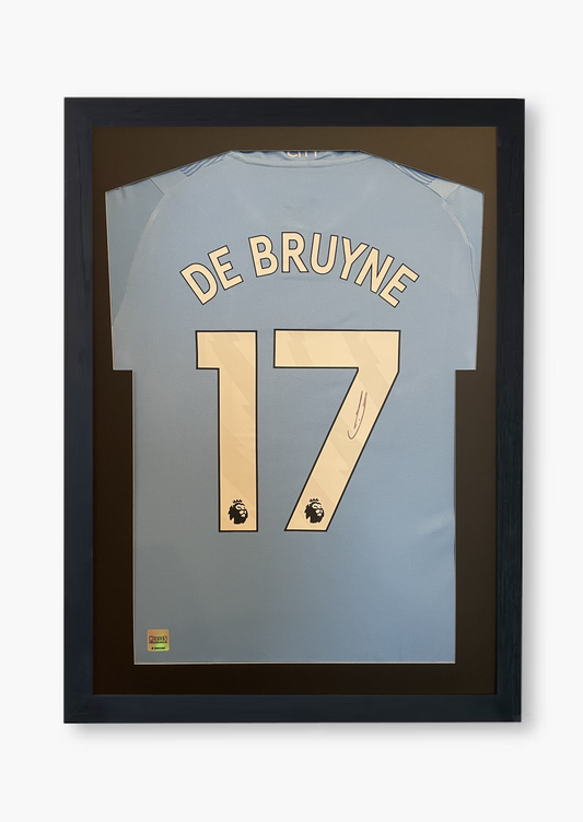 Kevin De Bruyne Signed Manchester City 2023/24 Framed Home Shirt with COA
