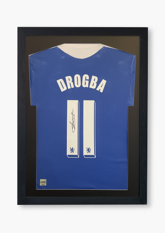 Didier Drogba Signed Chelsea 2011/12 Framed Home Shirt with COA