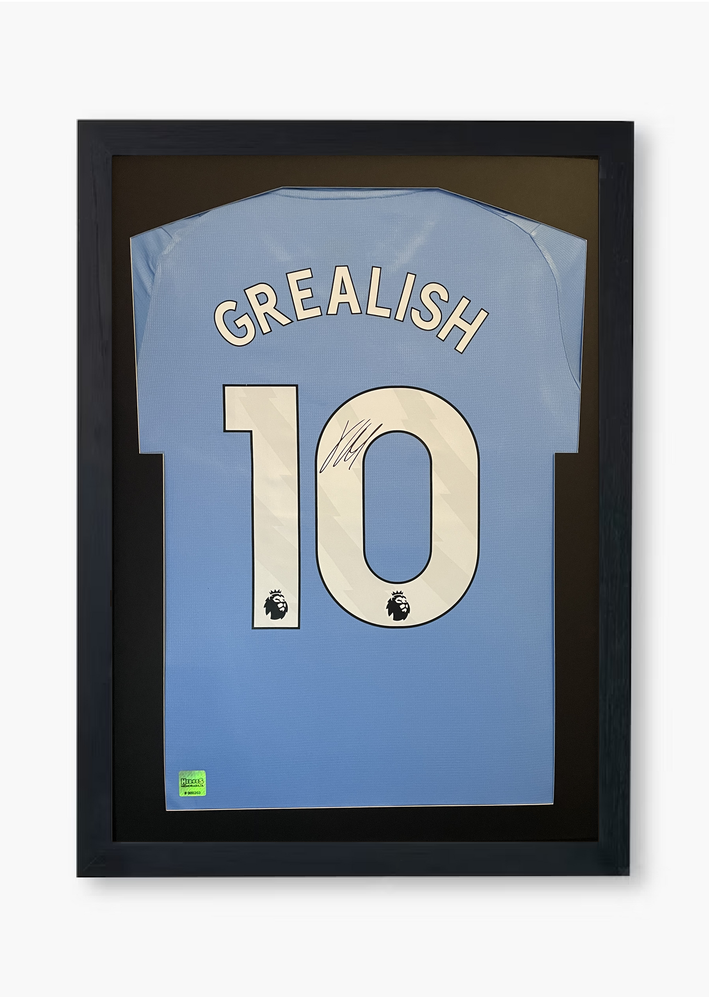 Jack Grealish Signed Manchester City 2023/24 Framed Home Shirt with COA