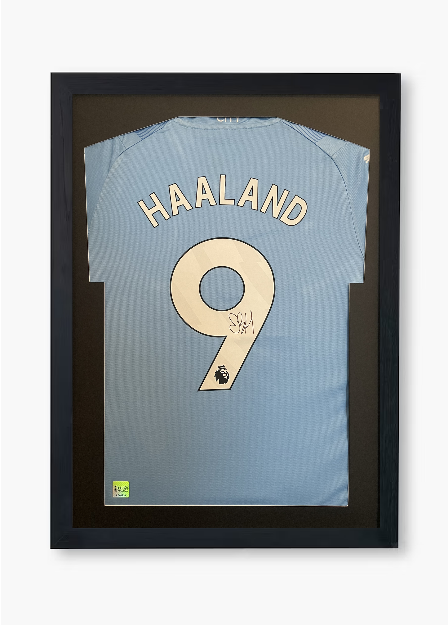 Erling Haaland Signed Manchester City 2023/24 Framed Home Shirt with COA