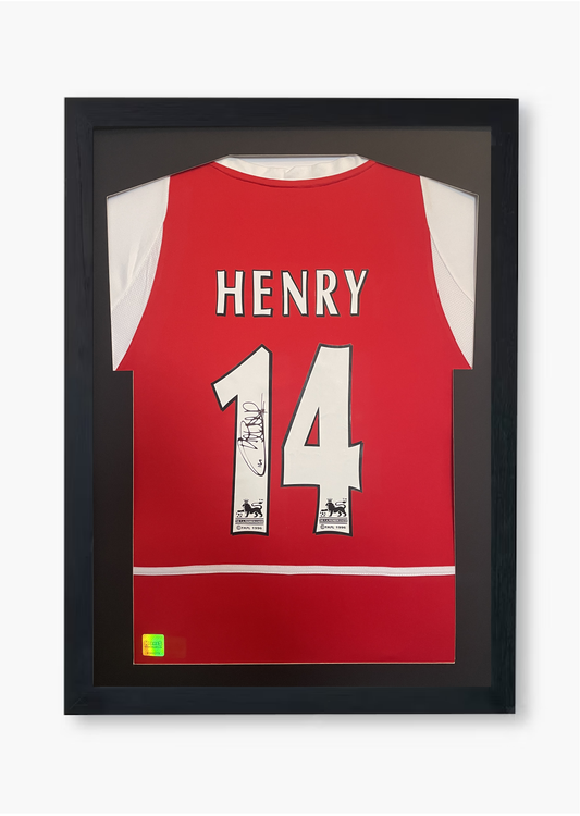 Thierry Henry Signed Arsenal 2003/04 "Invincibles" Framed Home Shirt with COA