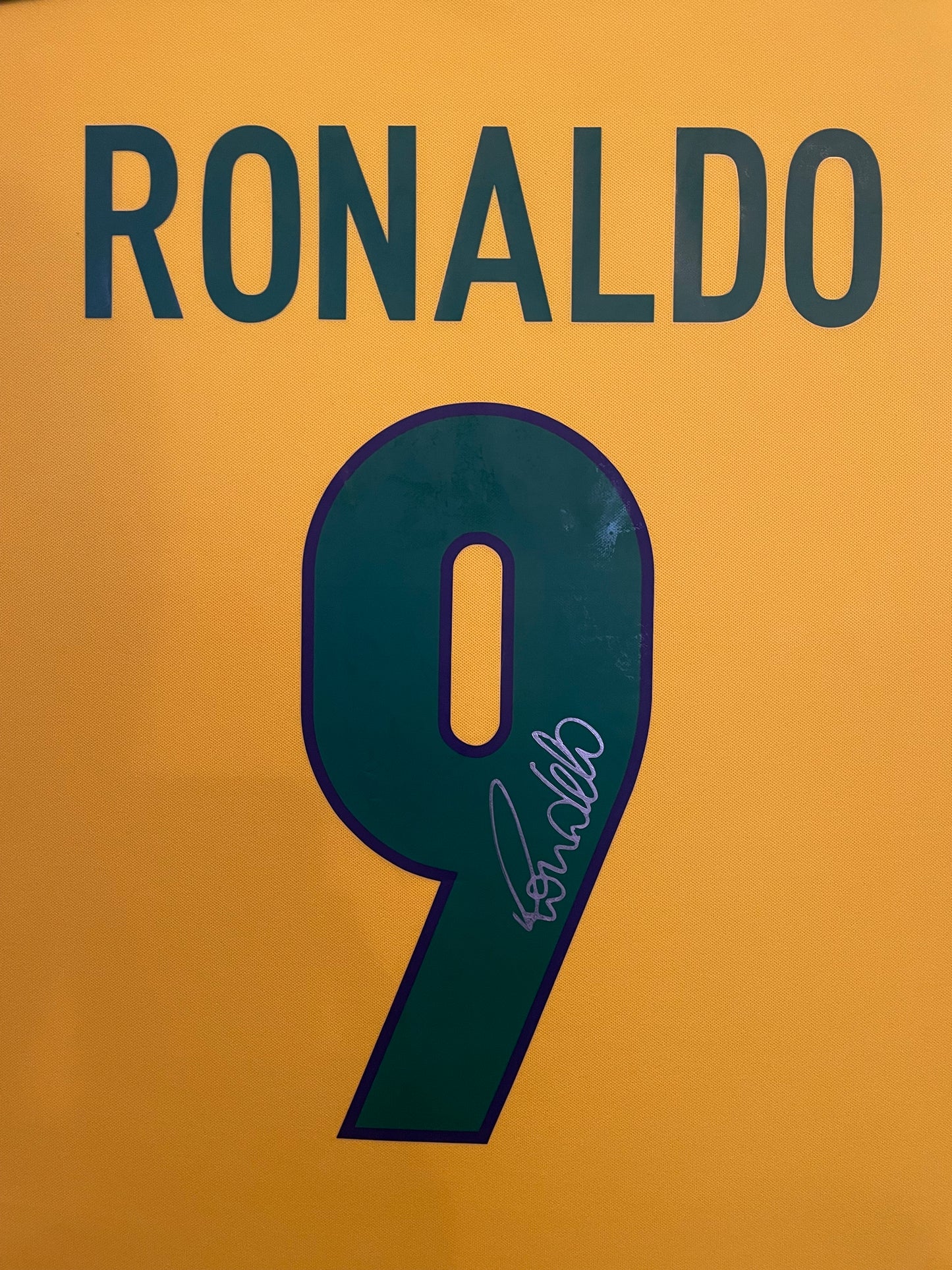 Ronaldo Nazario Brazil 1998 Signed Framed World Cup Home Shirt with COA