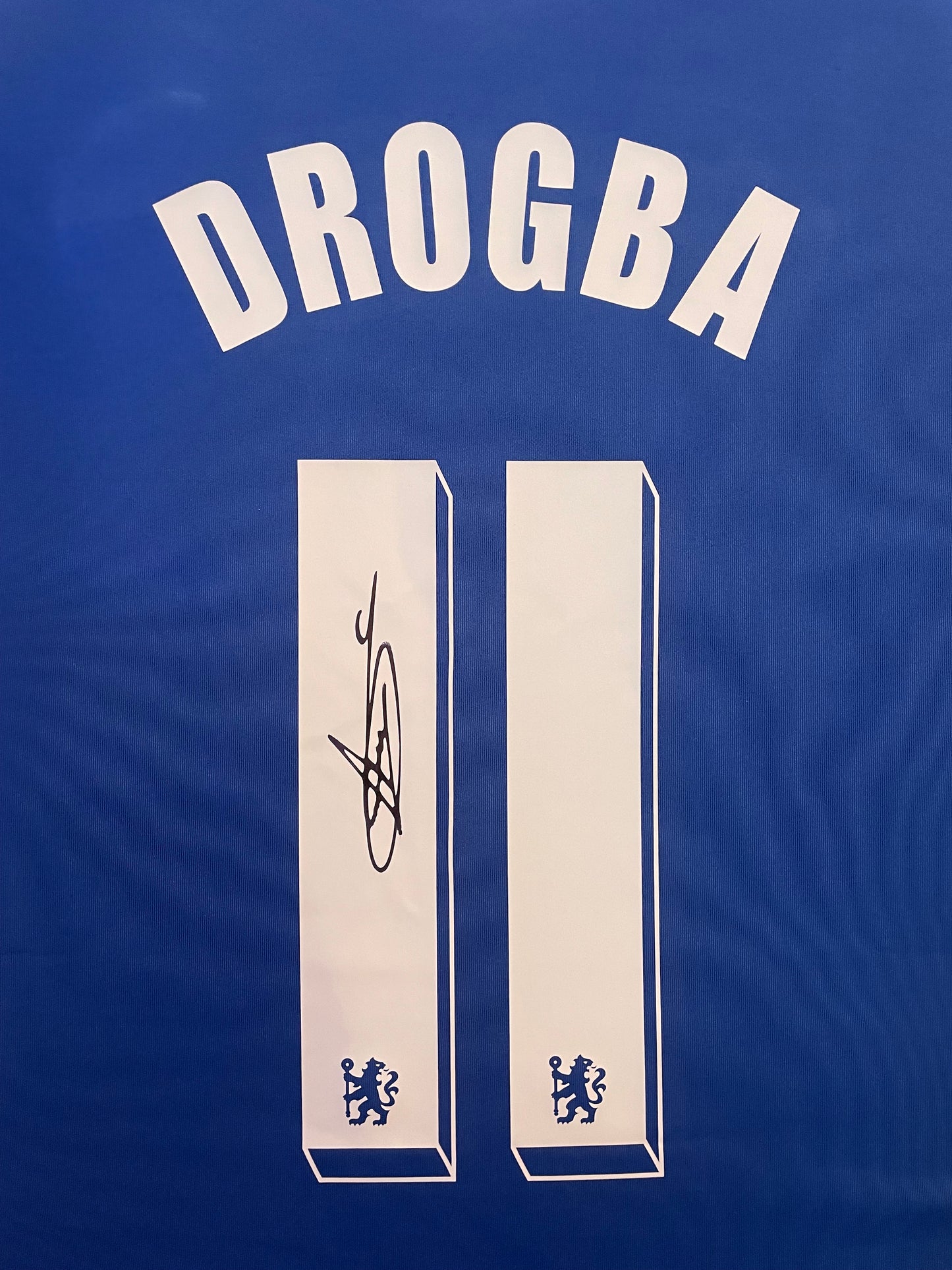 Didier Drogba Signed Chelsea 2011/12 Framed Home Shirt with COA