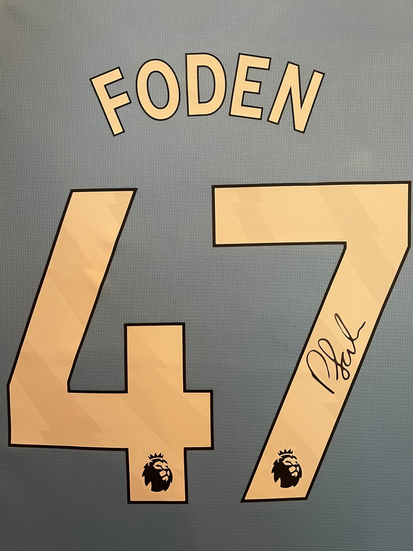 Phil Foden Signed Manchester City 2023/24 Framed Home Shirt with COA