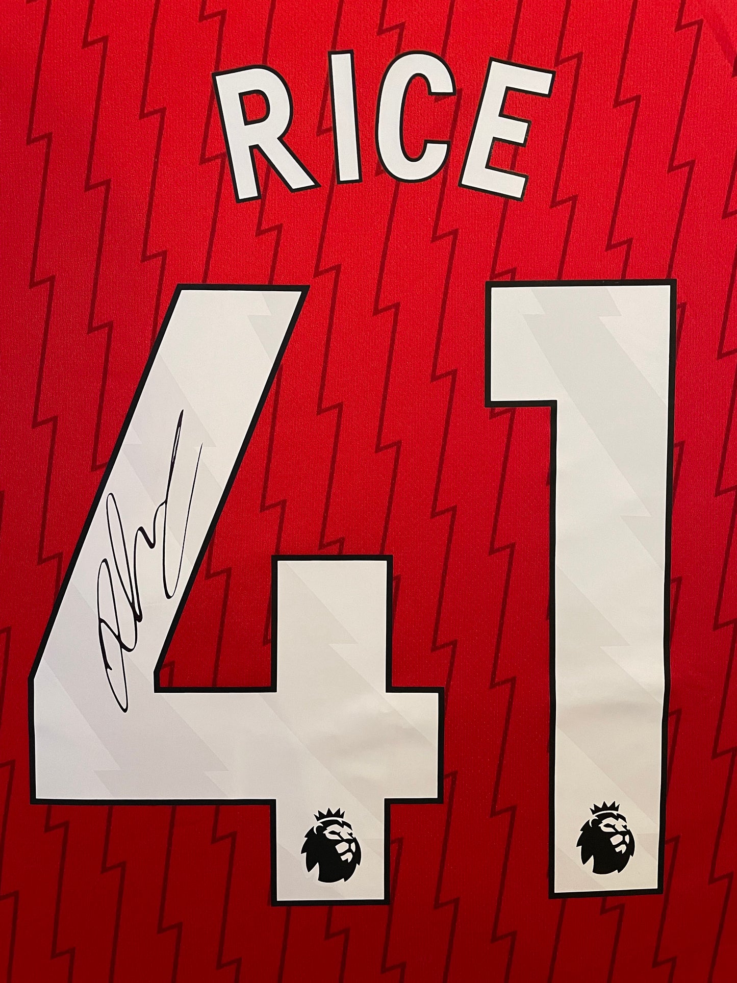 Declan Rice Signed Arsenal 2023/24 Framed Home Shirt with COA