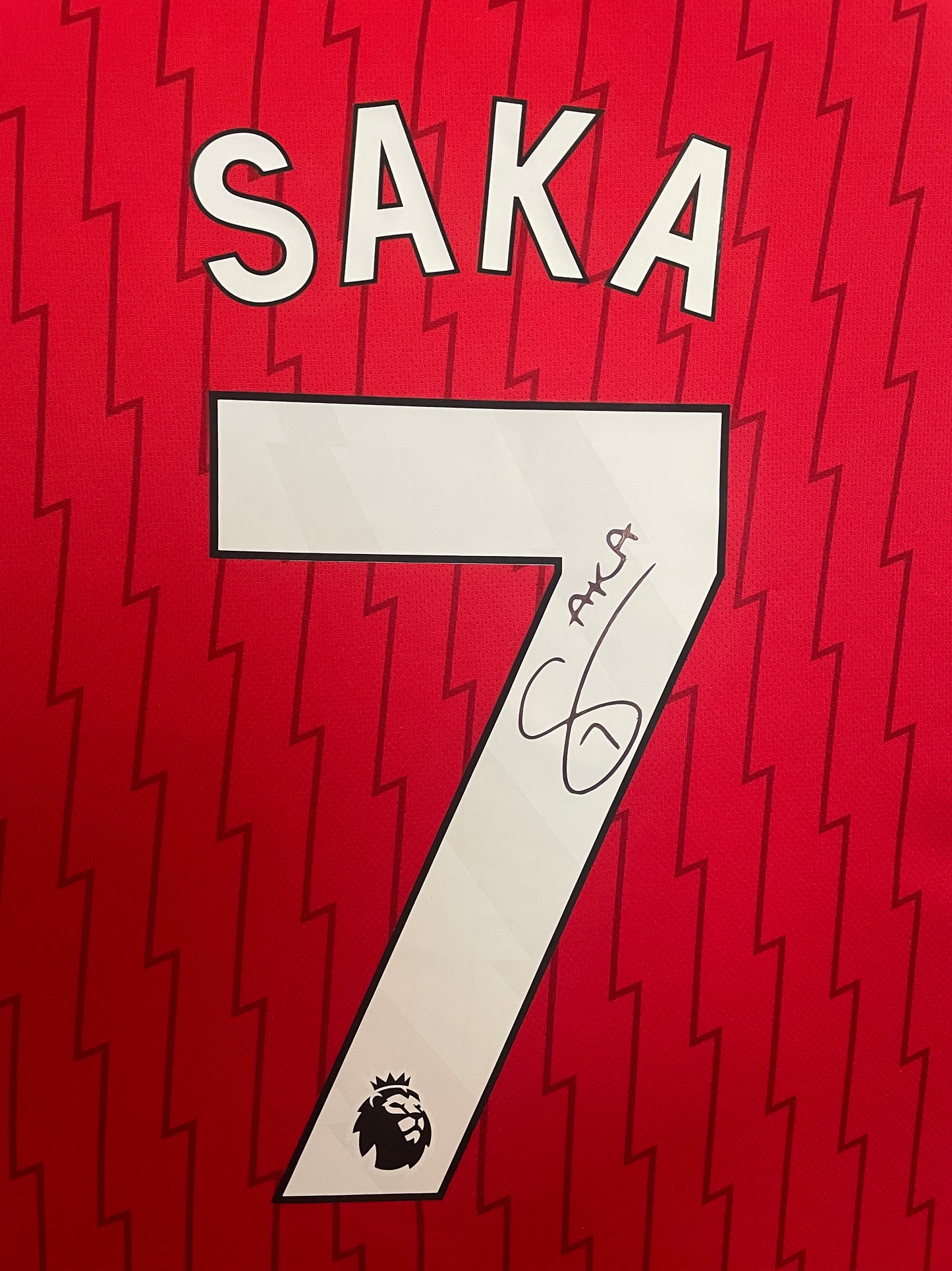 Bukayo Saka Signed Arsenal 2023/24 Framed Home Shirt with COA