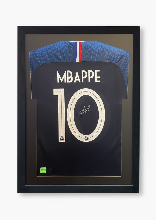 Kylian Mbappe France 2018 Framed World Cup Home Shirt with COA