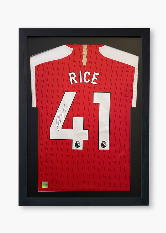 Declan Rice Signed Arsenal 2023/24 Framed Home Shirt with COA