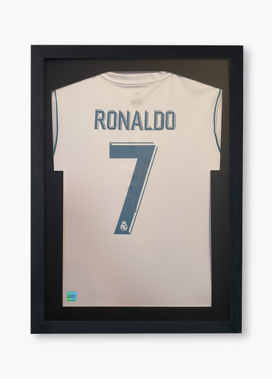 Cristiano Ronaldo Signed Real Madrid 2017/18 Framed Home Shirt with COA