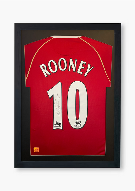 Wayne Rooney Signed Manchester United 2007 Framed Home Shirt with COA