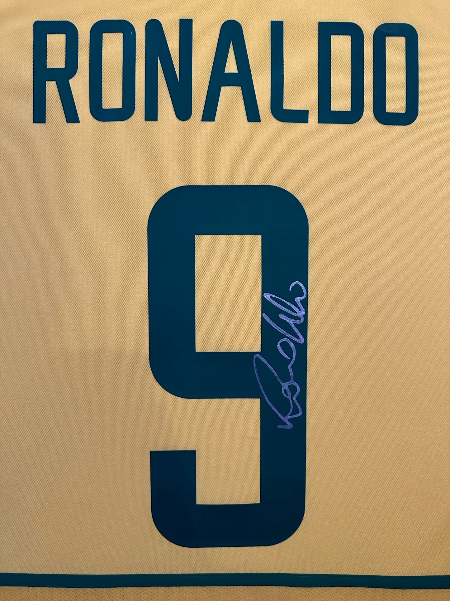 Ronaldo Nazario Brazil 2002 Signed Framed World Cup Home Shirt with COA